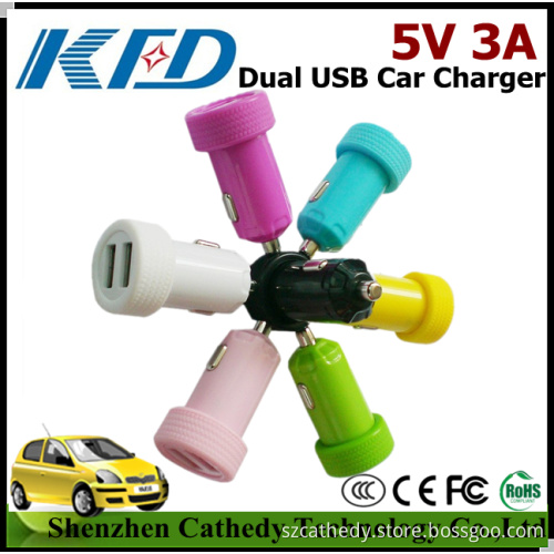 Dual USB Port Car Charger 5V 3A